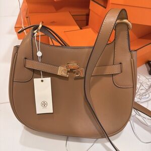 Tory Burch Brown Leather Shoulder Bag